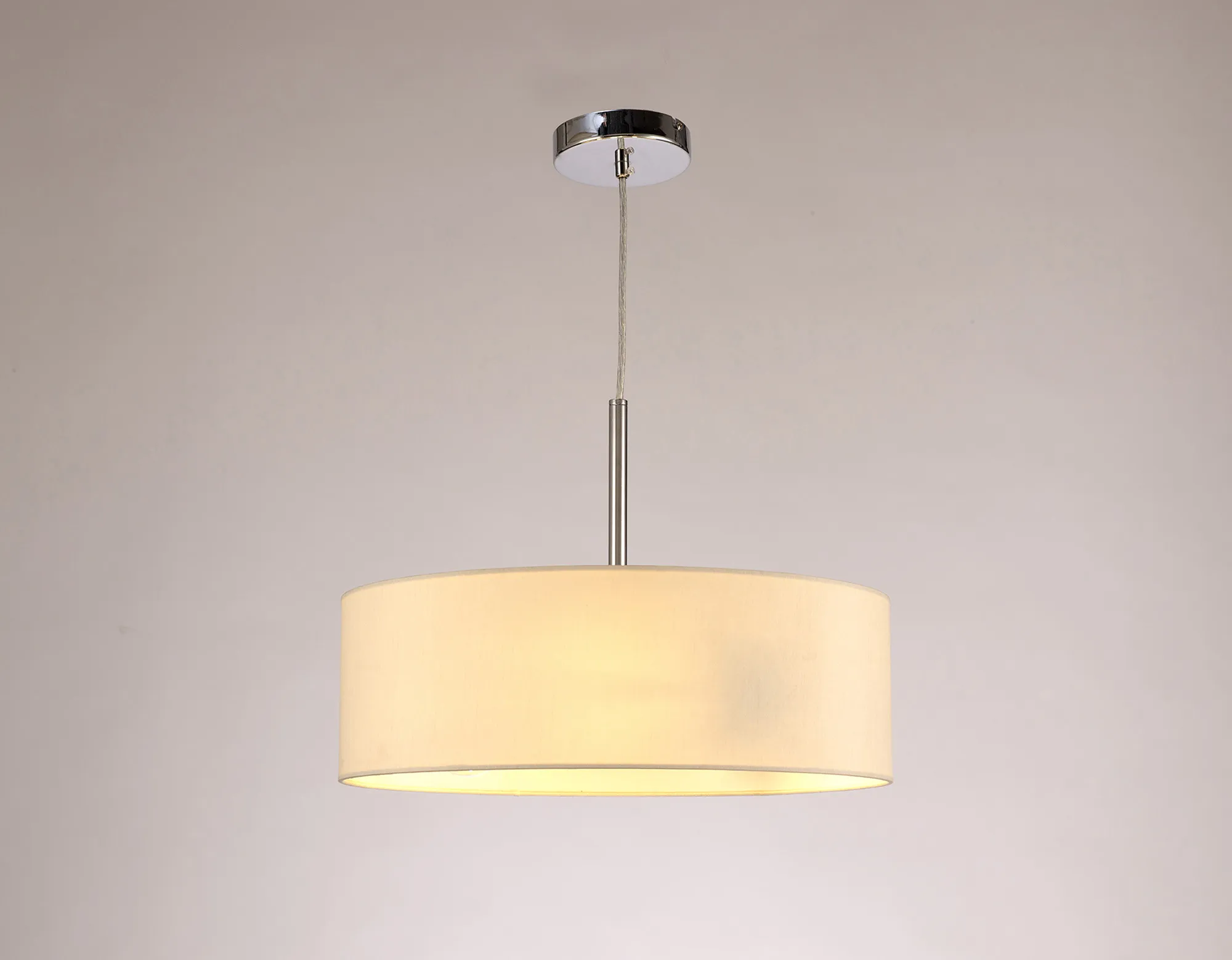 Baymont 45cm 3 Light Pendant Polished Chrome, Ivory Pearl/White DK0686  Deco Baymont CH IV